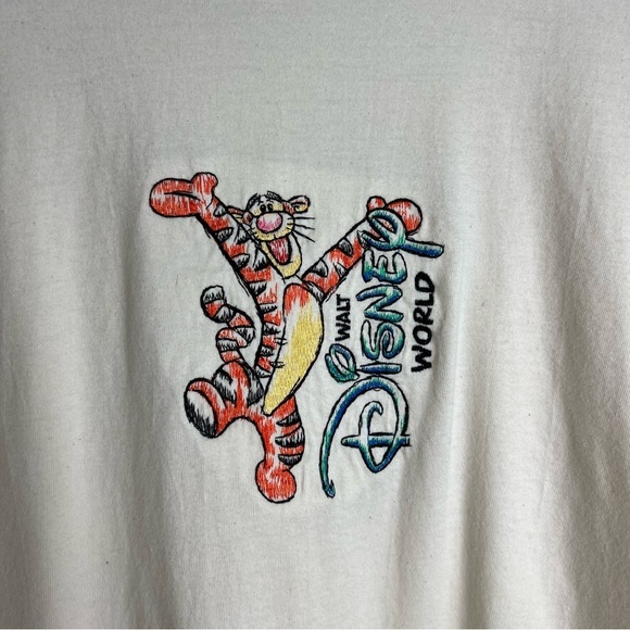 Vintage Mens 90s Walt Disney World Tigger Embroidered T-Shirt USA Made Size L - Picture 8 of 14